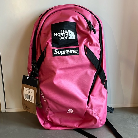 Supreme x The North Face Prim Pink Outer Tape Seam Backpack - Picture 2 of 12